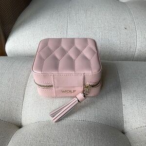 Wolf  Caroline Zip travel case,  new without tags, Handrafted in leather